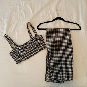 Reformation Checkered Pant Suit